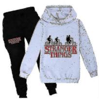 Stranger Things Print Sports Outfit Kids Boys Girls Hoodie Sweatshirt Long Pants Tracksuit Set New Arrival New Arrival 11-12  Years pilka