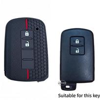 Silikoninis raktų dėklas dangtelis Toyota Auris Camry Rav4 Avalon Yaris Verso 2012- Keyless pulteliui Laikiklis Apsauga 2 mygtukai