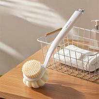 Long Handle Bath Brush Soft Mesh Sponge Back Scrubber Portable Back Brush  Skin Exfoliating balta