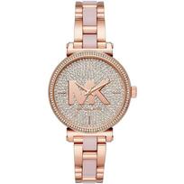 Michael Kors MK4336 Sofie Rose Gold-Tone Ladies Watch 36mm ryškiai rožinė
