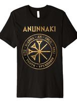 Premium T-Shirt Featuring The Anunnaki, Ancient Deities of Mesopotamia S įvairiaspalvis