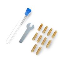 0.4mm/0.6mm/0.8mm/1mm antgalių rinkinys Elegoo Neptune 4 Plus/4 Max 3D spausdintuvams - žalvarinis