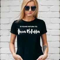 IF FOUND RETURN TO BRIAN McFADDEN, T-Shirt, WESTLIFE, Unisex/Lady Fit L