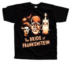 The Bride of Frankenstein V11 horror movie poster T-Shirt Black vintage scary all sizes S-5XL S