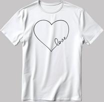 Love Figure Short Sleeve White-Black Men's / Women's T-Shirt G533 L