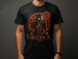 Elven Warlock RPG Gamer T-Shirt, Tabletop Gaming Graphic Tee, Dungeons Themed Shirt, Elf Roleplaying Game Apparel, Cool RPG Gift Shirt S