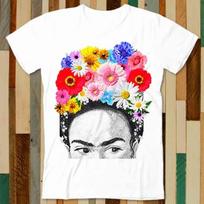 Frida Kahlo Flower Head T Shirt Adult Unisex Men Women Retro Design Tee Vintage Top A4934 XL