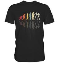 Kickboxing Evolution Kickboxer Vintage Muay Thai Gift Idea T-Shirt - Premium Shirt XL