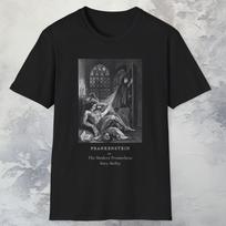 Frankenstein T-Shirt Mary Shelley Book Lover Tee Dark Romanticism S