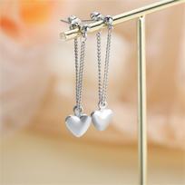 Simple Silver Color Love Tassel Pendant Drop Earring For Women Fashion Trendy Jewelry Earrings Accessories Dropshipping