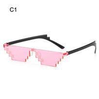 Novel Men & Women Halloween Pixelated Mosaic Glasses Party Glasses Shades Gamer Robot Sunglasses C1
