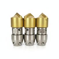 Slėginio plovimo įrenginio nuotekų valymo grandininis besisukantis purkštukas 1/2 colio nuotekų valymo purkštukas 1/2"female,60LPM,150bar beige
