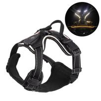 Light Up Luminous Pet Chest Strap Adjustable Dog Glow Vest LED Dog Harness  for Night Walking S juoda