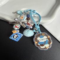 Cartoon Crossbody Bag with Puppy Pom-pom and Keychain Pendant for DIY Cute Accessories