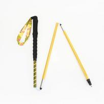 7075 ultra Light Aluminum Alloy Foldable Hiking Stick Outdoor Anti slip Labor-saving Walking Poles geltona