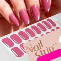 16Tips Semi-Cured Gel Nail Sticker Pure Color UV/LED Lamp Gel Polish Wraps Long-Lasting Nail Decoration