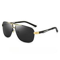 1PC Top Aluminum Magnesium Square Polarized  Photochromic Sunglasses Men Sun Glasses Safety Driving Oculos De Sol Masculino auksinė