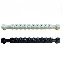 Table Football Machine Accessory, Multifunctional Grid Score Strip Counter for Table Game Sports Equipment juoda balta spalva