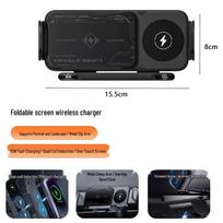 Universal Magnetic Wireless Car Charger & Phone Holder – 15W Fast Charging, Folding Screen, Air Vent Mount juoda