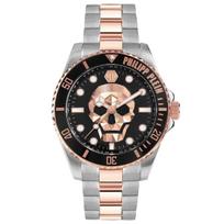 Philipp Plein PWOAA0822 $Kull Diver Men´s Watch 44 mm ryškiai rožinė