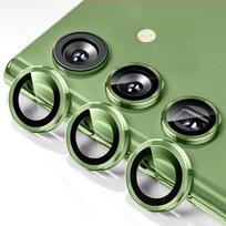 9D lenktas fotoaparato apsauginis stiklas Samung Galaxy S24 Ultra S23 FE S22 Plus A15 A25 A35 A55 A14 A24 A34 A54 Z sulankstomas 5 Z atverčiamas 6 Matel žiedinis objektyvo dangtelis Samsung S24 žalia