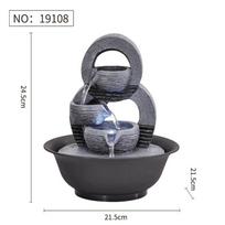 Rankų darbo namų dekoratyviniai stalo fontanai, vidaus vandens fontanas, kūrybiškas amatas, namų dekoras ir figūrėlės, FengShui krioklio fontanas 220V EU Plug gray