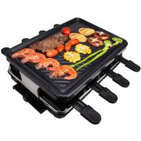 Stalinis elektrinis grilis Korėjietiškas BBQ grilis Vidaus sūrio raclette 8 asmenims Nelipnus paviršius Temperatūros reguliavimas Galima plauti indaplovėje EU Plug&220V