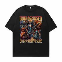 Undiagnosed But I'm Pretty Sure Meme T Shirt Funny Autism Skeleton T-shirts Men Women Fashion Summer Vintage Cotton Tops T-shirt S