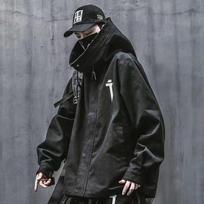Emo Vyriški Japoniški Harajuku Alt Megztiniai Negabaritinis džemperis Ilgas apsiaustas Hip Hop Gotikiniai Apranga Gatvės Apranga Techwear Paltai Viršutiniai Drabužiai L juoda