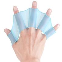 Silicone Youth & Adult Half-Palm Snorkeling Fins and Freestyle Hand Paddles Medium