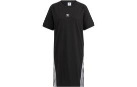 Adidas Originals Sophe 3 Stripes Short Sleeved Dress Women's Black IA9073 34