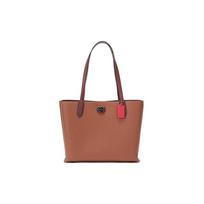 COACH Willow 35 Large Capacity Leather Tote Bag Shopping Bag Shoulder Bag Large Women's Saddle Brown ruda