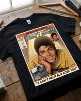 Michael Jackson Off The Wall Comic Book Tee | I Can't Help It MJ T-Shirt 4XL brown