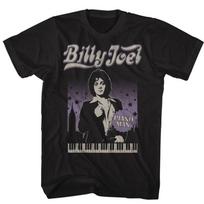 Billy Joel Cityscape With Stars Black T-Shirt M