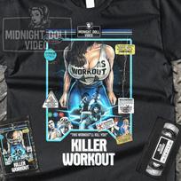 Killer Workout Aerobicide 1987 Slasher VHS Style T-Shirt 3XL