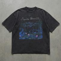 Claude Monet T-Shirt | Faded Raw Hem Art Tee | Heavy Cotton Unisex Streetwear | Art inspired 2XL