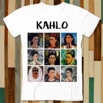 Frida Kahlo Portrait Selfie Collage T Shirt Adult Unisex Men Women Retro Design Tee Vintage Top A4945 L
