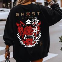 Ghost of Tsushima Sweatshirt, Oni Mask Samurai, Unisex Sweater L