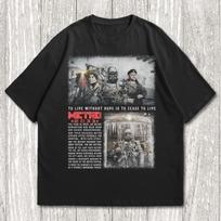 Metro 2033 Shirt, Horror Video Game Merchm Shouter Video Game T-Shirt S