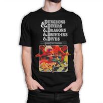 Dungeons Diners Dragons Drive-ins Dives Funny T-Shirt, DnD Board Game Shirt L