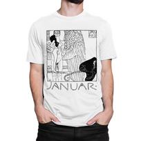Januar by Gustav Klimt T-Shirt, Men's and Women's Sizes (ISK-846128) S