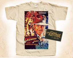 SALE Indiana Jones and the Temple of Doom T-Shirt Vintage Natural color Men's T-Shirt DTG Digital Print SIZES L S