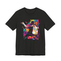 Michael Jackson Abstract Pop Art T shirt, MJ Signature Pose Graphic Tee 4XL