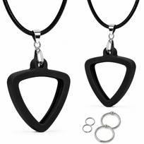 Musiin Guitar Pick Holder Necklace Compatible with and Triangle Features a universal design to suit various playing - Fender, Dunlop, D'Addario Picks. juoda