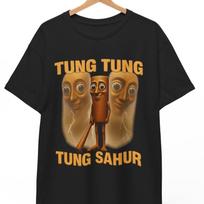 Tung Tung Sahur Baseball Meme Shirt, Funny Graphic Tee L