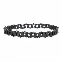 Retro Black Natural Stone Irregular Bangles Hip Hop Men Stretch Beads Bracelets Fashion Jewelry Trendy Accessories Gifts