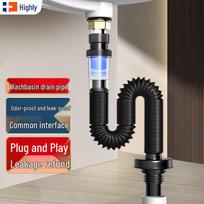Haili Bathroom Sink Anti-Odor Telescopic Drain Hose