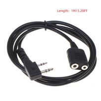 1M K Type 2 Pin Walkie-Talkie Microphone Extension Lead for UV-5R 888S Essential for Hikers and Campers one size