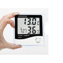 Digital Thermometer Hygrometer with Clock, Indoor Outdoor Temperature Humidity Monitor, LCD Display ±0.1℃&-50-70 balta
