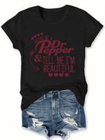 Dr Pepper Graphic Tee Camiseta Suave Y Transpirable Con Cuello Redondo Y Ajuste Regular Para Mujer CModa Mezcla De PoliSte S